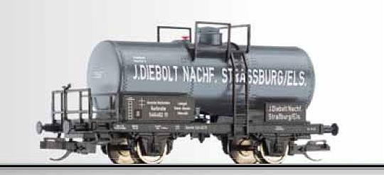 2 axle Tank car J. Diebolt Nachf<br /><a href='images/pictures/Tillig/95828.jpg' target='_blank'>Full size image</a>